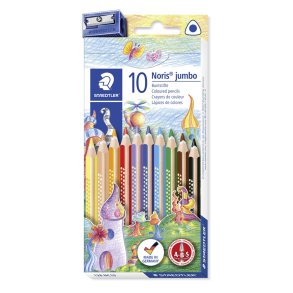 Noris Club® 128 NC10, 10 farver + blyantspidser